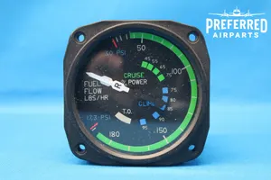 Used United Instruments Cessna Fuel Flow Indicator, p/n C662020-0105 (28058)